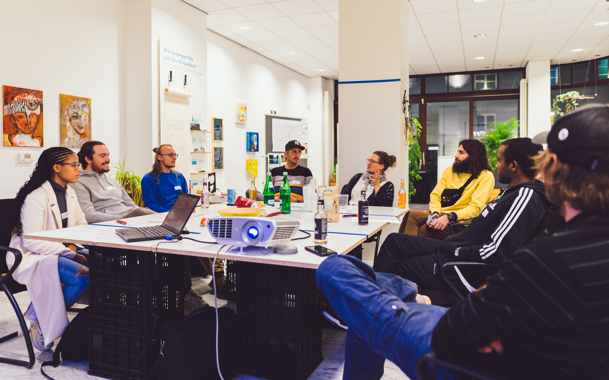 Community-Treffen gemütliche Runde